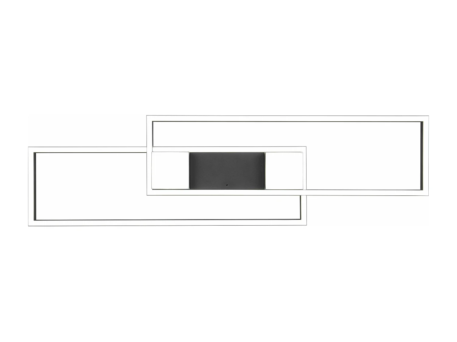 Plafoniera LED, metallo, nero, L 100 cm, Albany