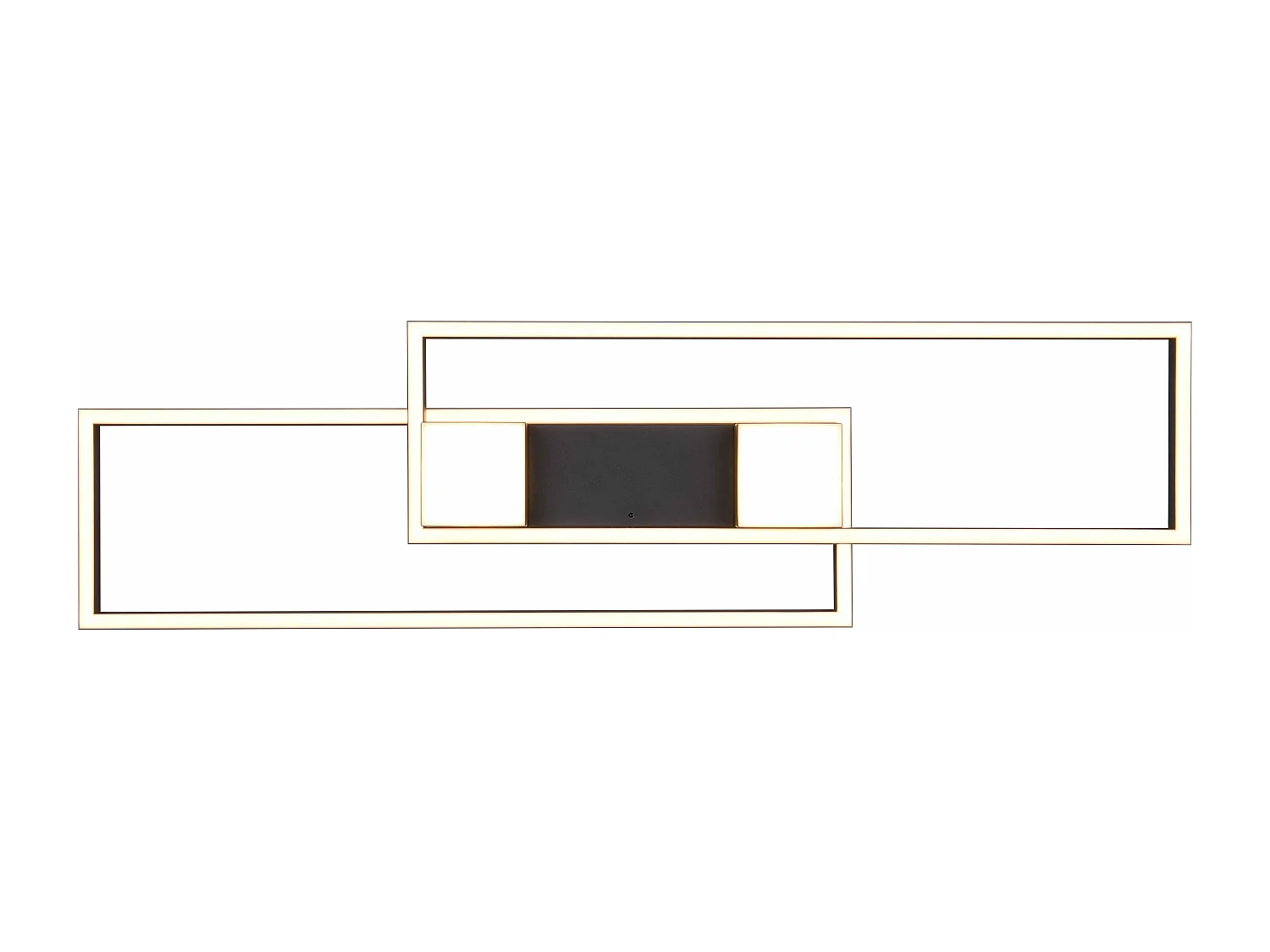 Plafoniera LED, metallo, nero, L 100 cm, Albany