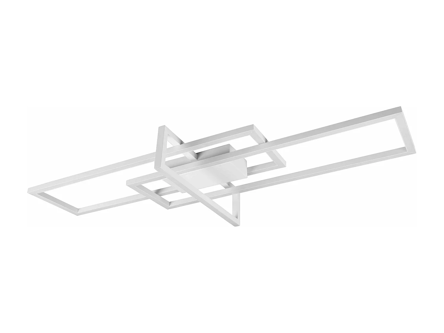 Plafoniera LED triplo rettangolo, metallo, bianco, L 100 cm, Salinas