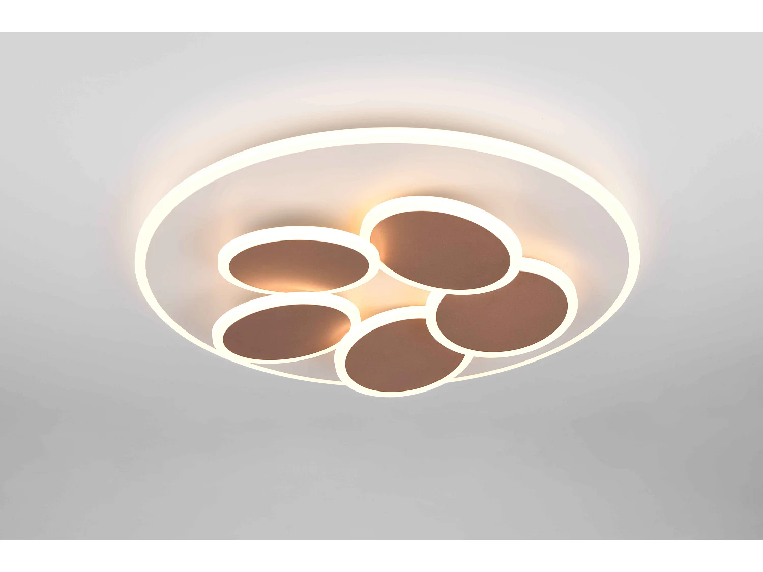 Plafoniera LED, metallo, caffè, D 50 cm, Mandala