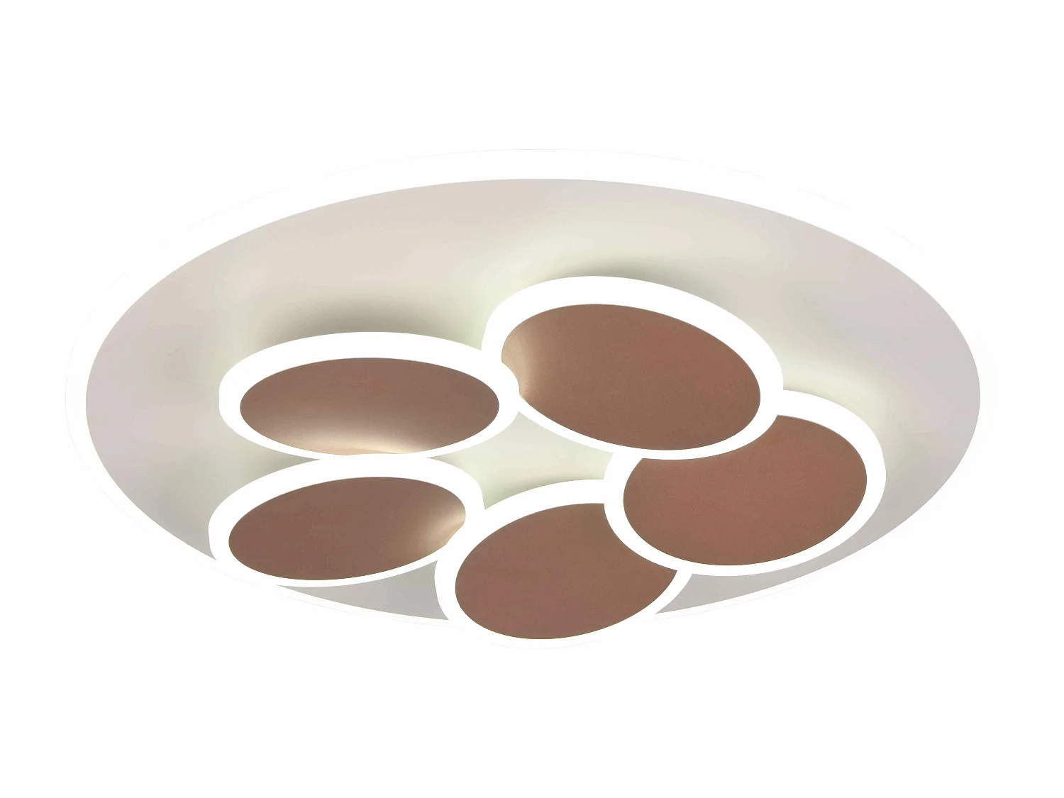 Plafoniera LED, metallo, caffè, D 50 cm, Mandala