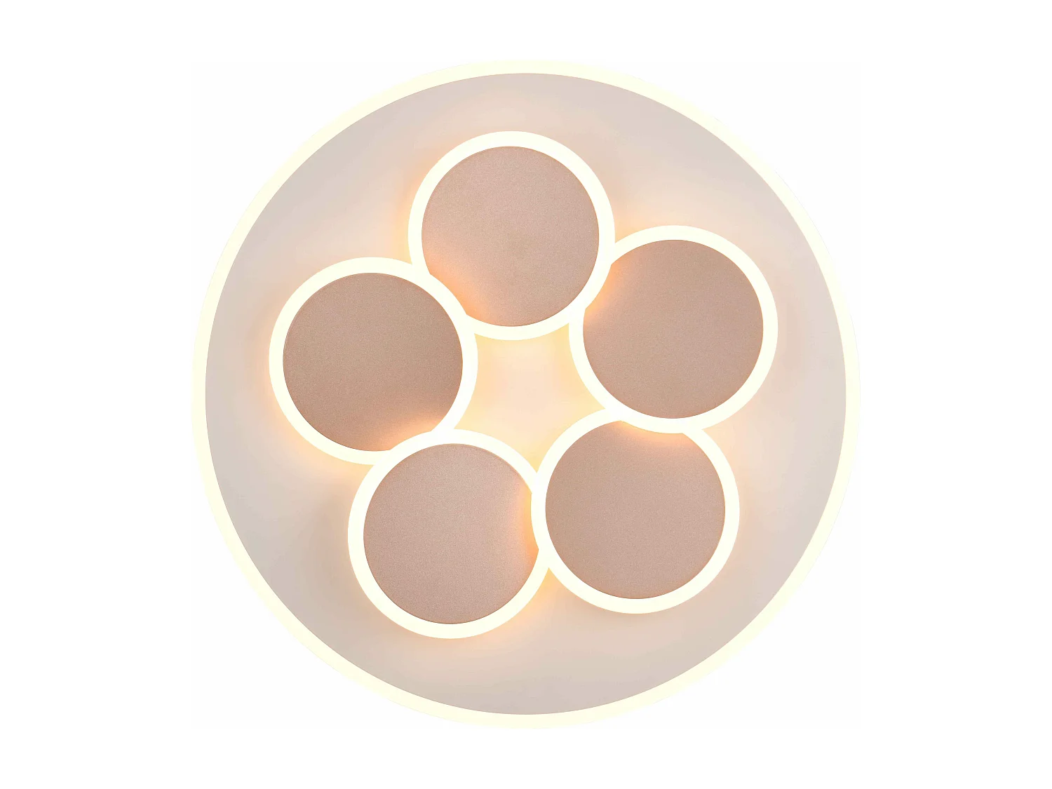 Plafoniera LED, metallo, caffè, D 50 cm, Mandala