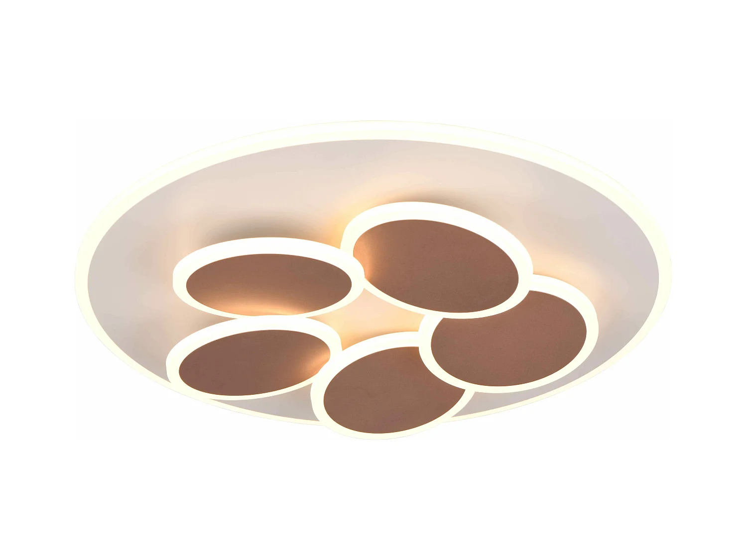 Plafoniera LED, metallo, caffè, D 50 cm, Mandala