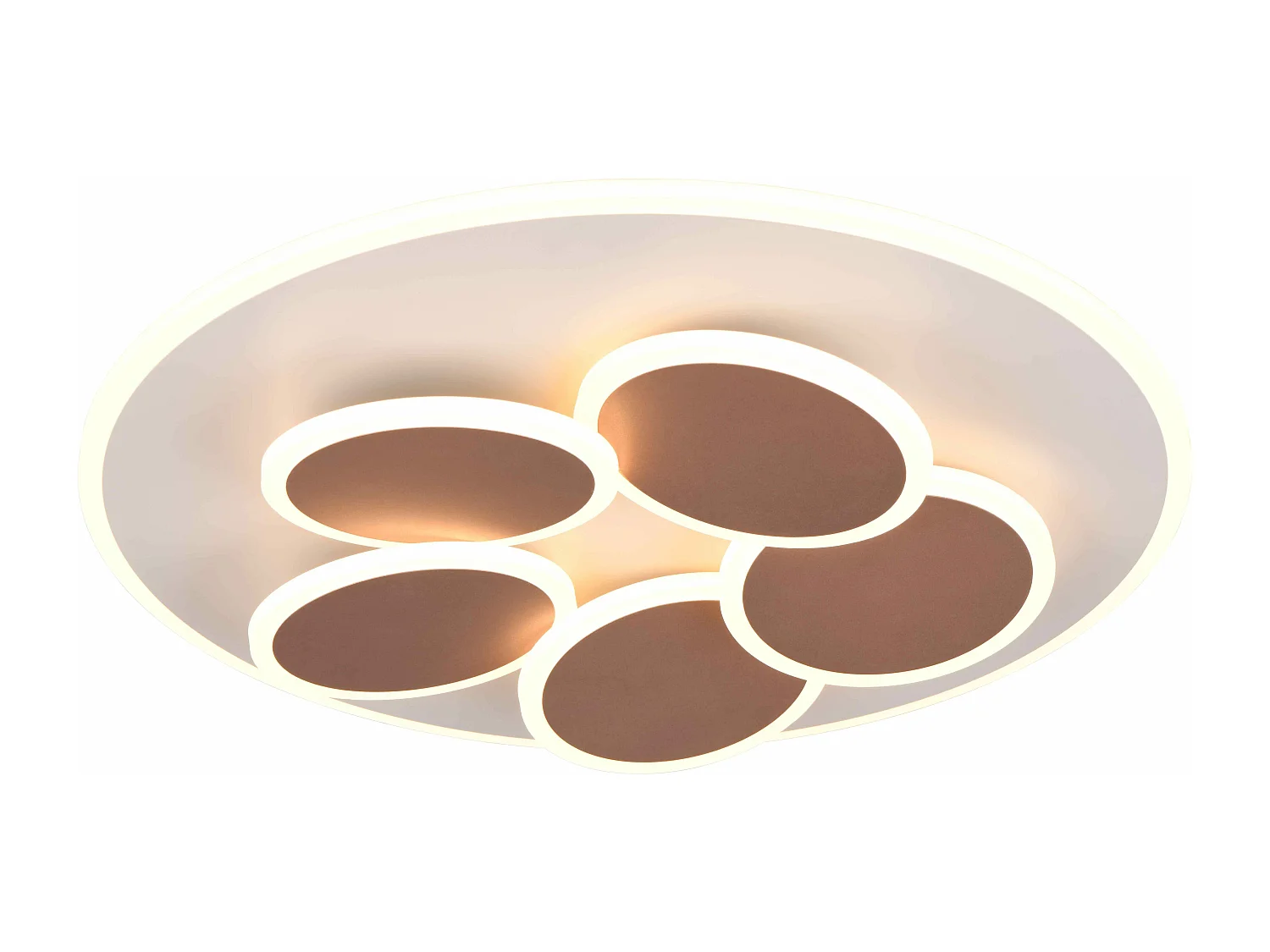 Plafoniera LED, metallo, caffè, D 50 cm, Mandala