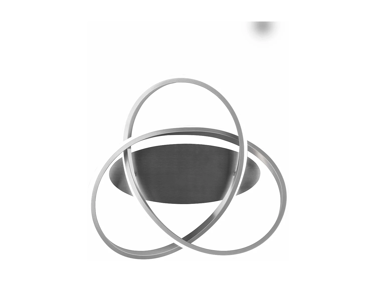 Plafoniera LED cerchio, metallo, acciaio satinato, D 45 cm, Course