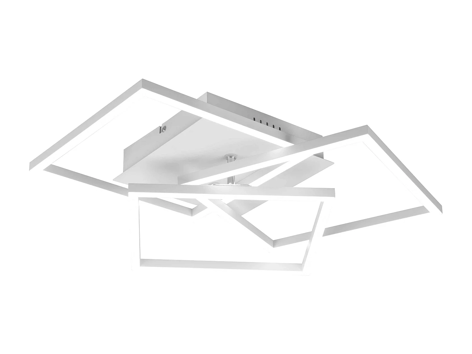 Plafoniera LED 3 quadrati, metallo, bianco, L 39 cm, Mobile