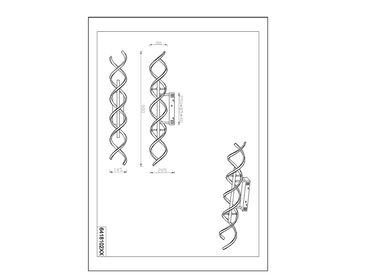 Plafondlamp SEQUENCE - 0x0x20.5 cm - Goud