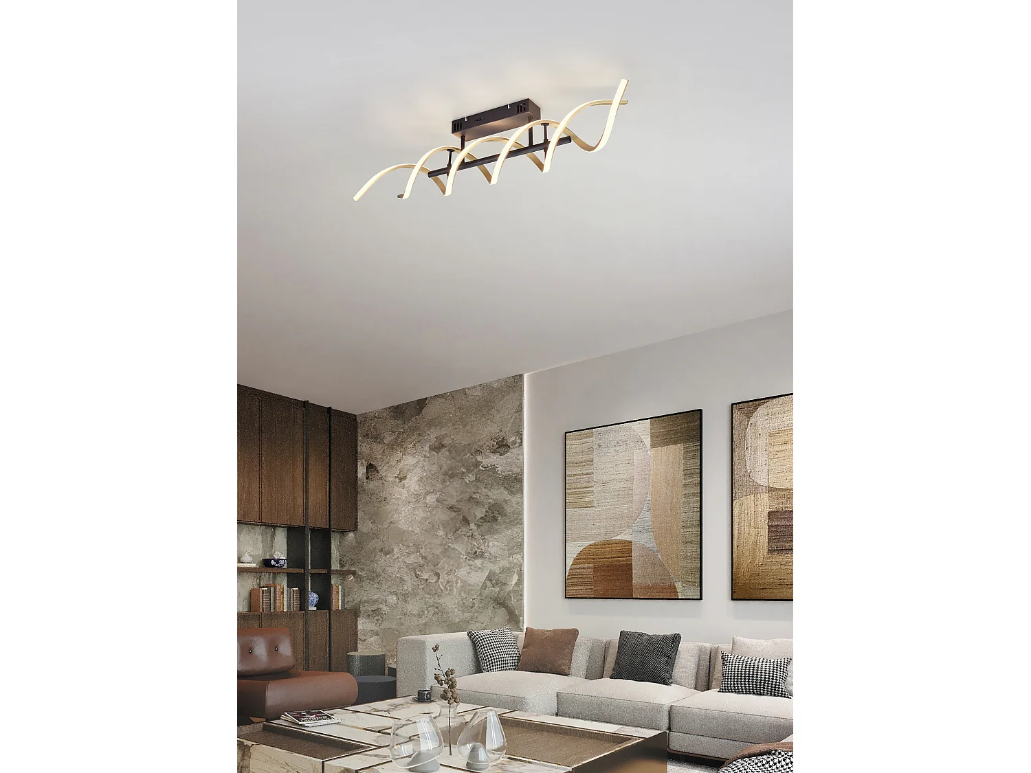 Plafondlamp SEQUENCE - 0x0x20.5 cm - Goud