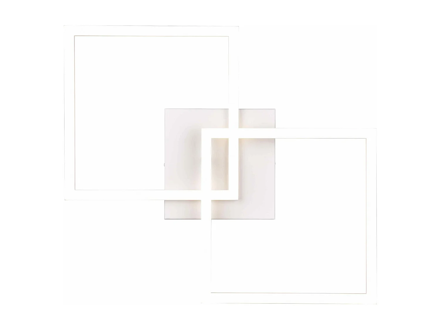 Plafoniera/Applique LED, metallo, bianco, L 44,6 cm, Trail