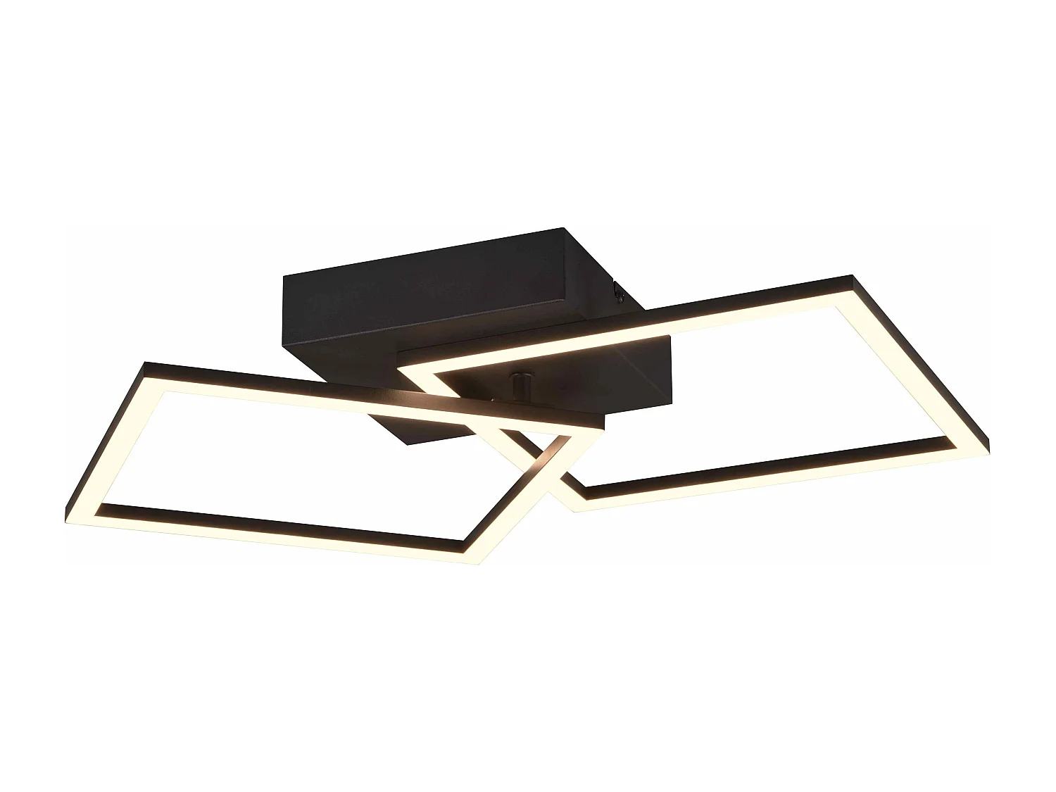 Plafoniera/Applique LED, metallo, nero, L 44,6 cm, Trail