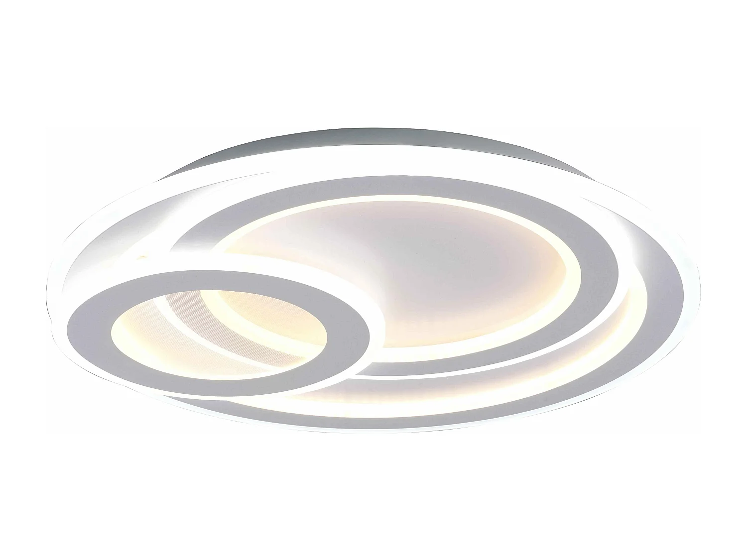 Plafoniera LED cerchi, metallo, bianco, D 51 cm, Mita