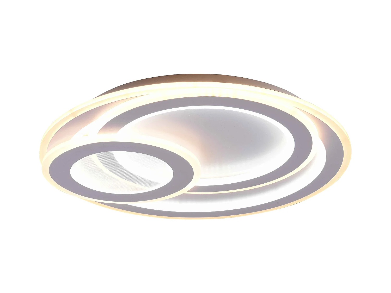 Plafoniera LED cerchi, metallo, bianco, D 51 cm, Mita