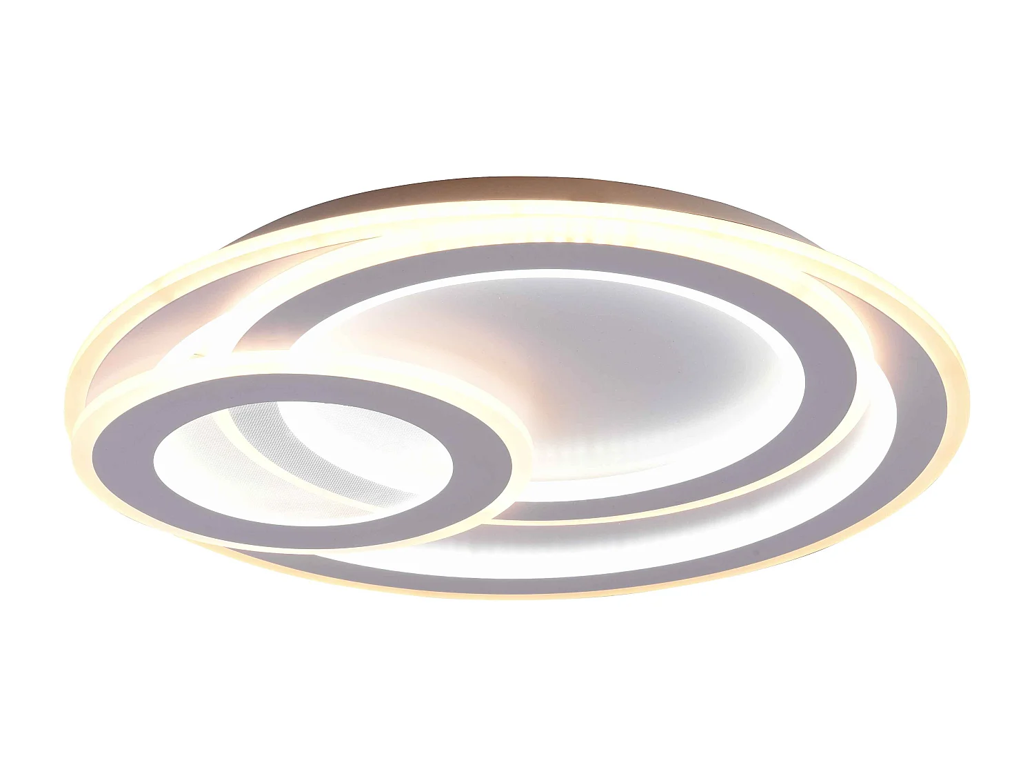 Plafoniera LED cerchi, metallo, bianco, D 51 cm, Mita