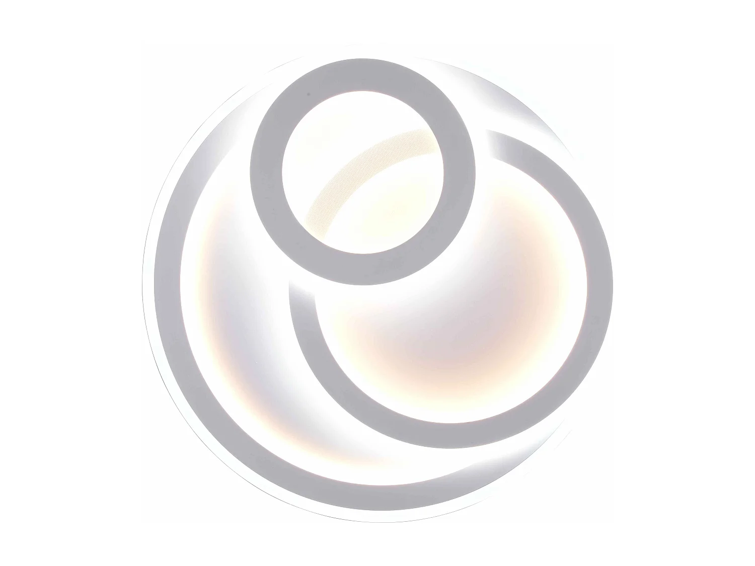 Plafoniera LED cerchi, metallo, bianco, D 51 cm, Mita