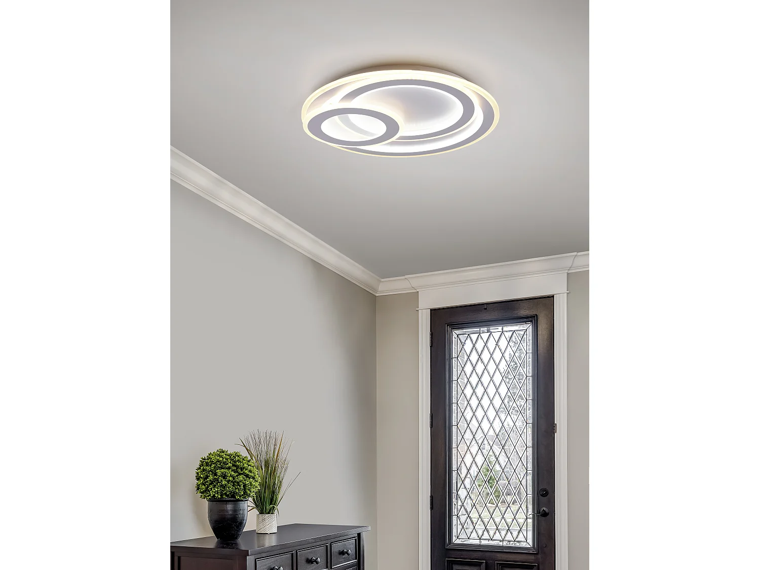 Plafondlamp MITA - 51x51x7 cm - Wit