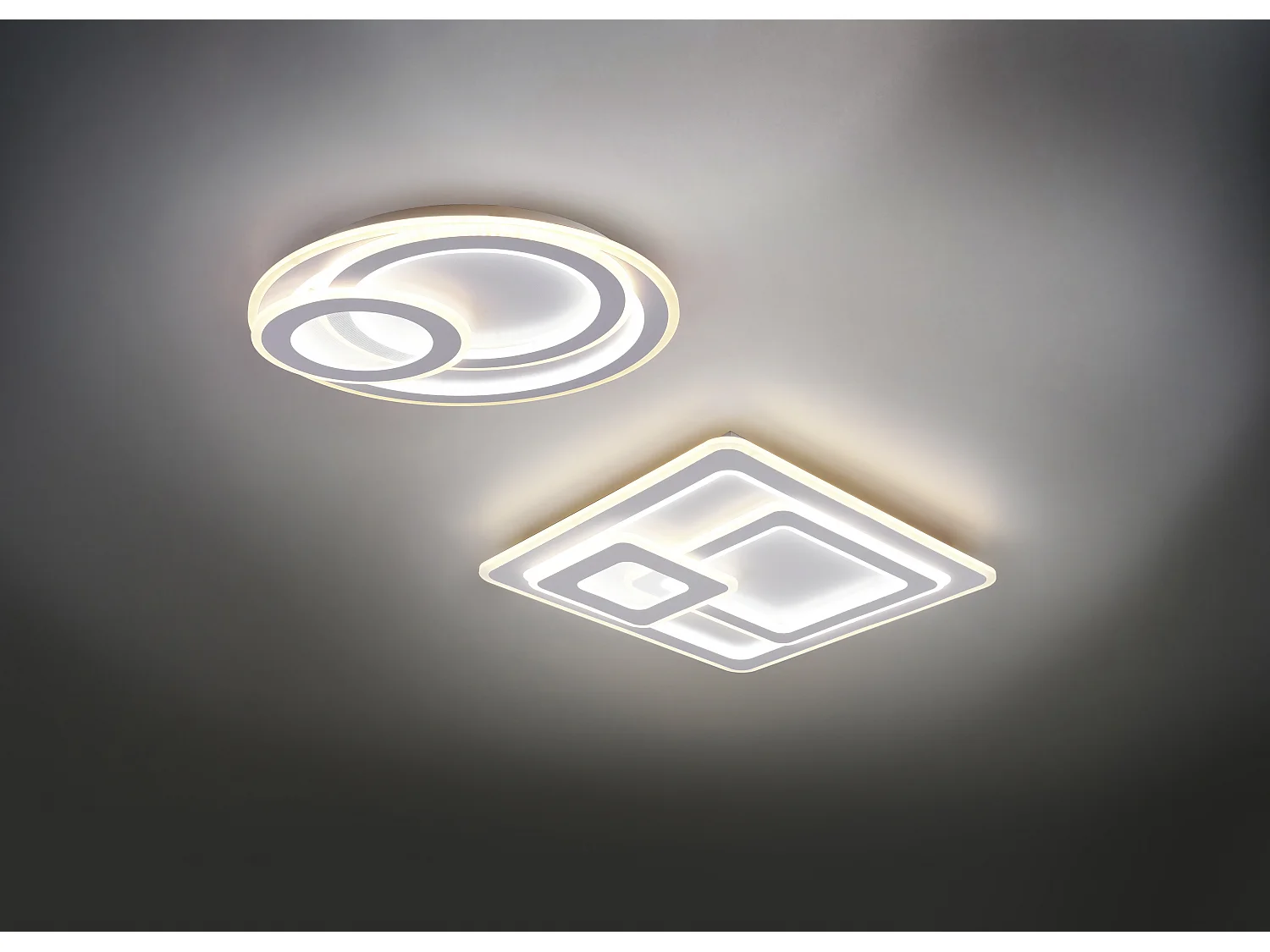 Plafondlamp MITA - 51x51x7 cm - Wit