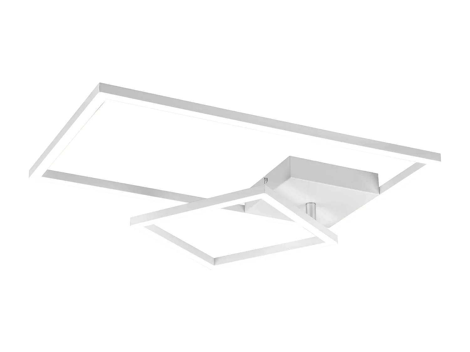 Plafoniera LED con snodo, metallo, bianco, L 63 cm, Padella
