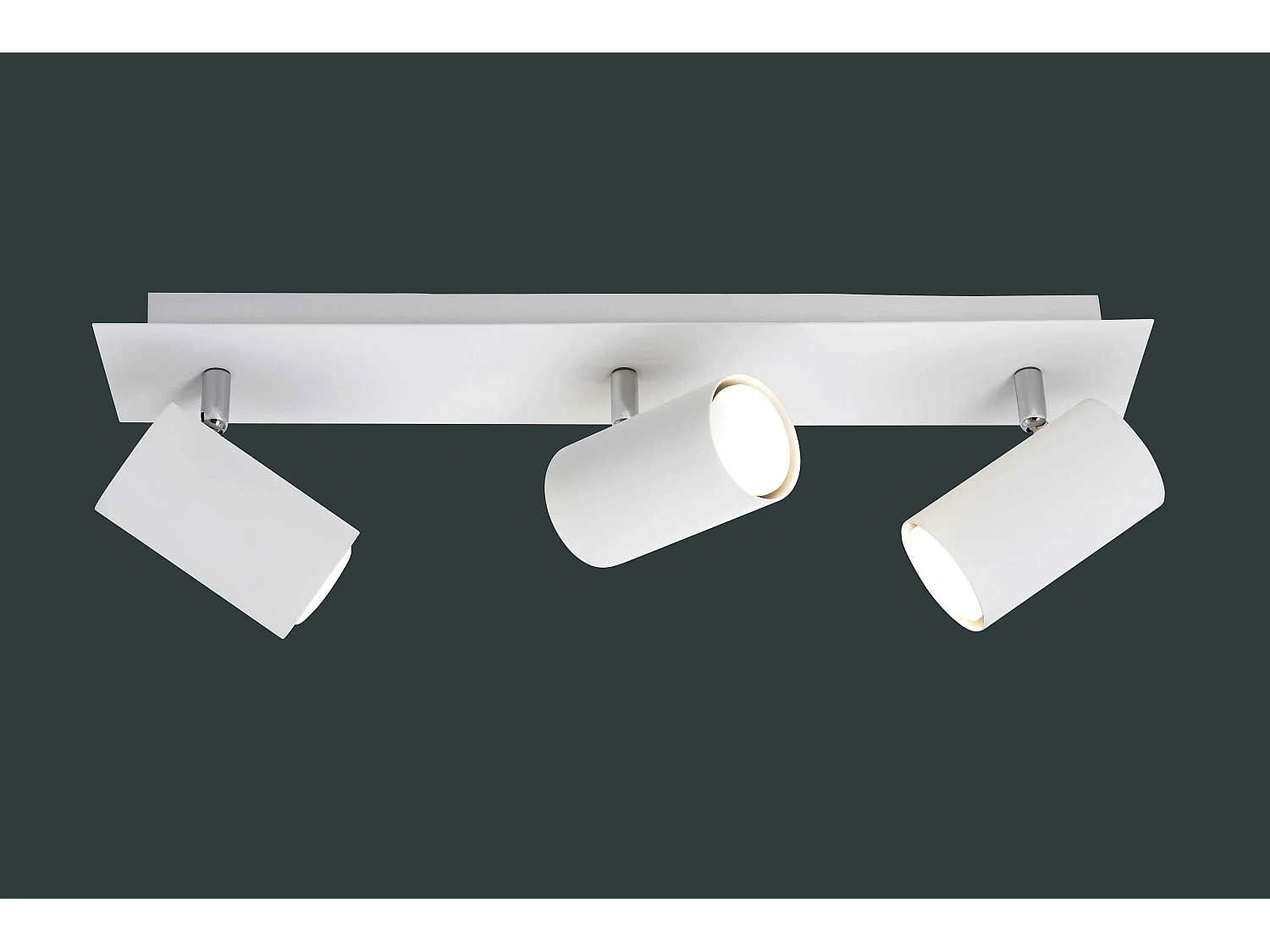 Barra 3 spots cilindro, acciaio, bianco,48 cm, Marley