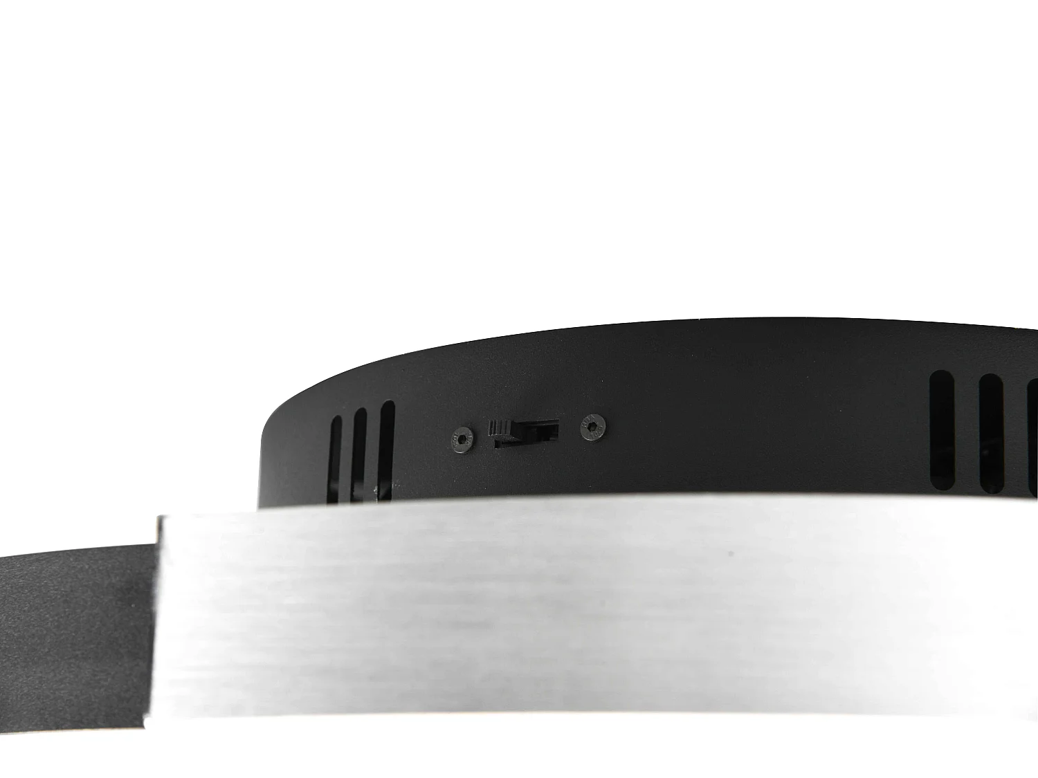 Plafoniera LED spirale, metallo, alluminio e nero, D 50 cm, Caya