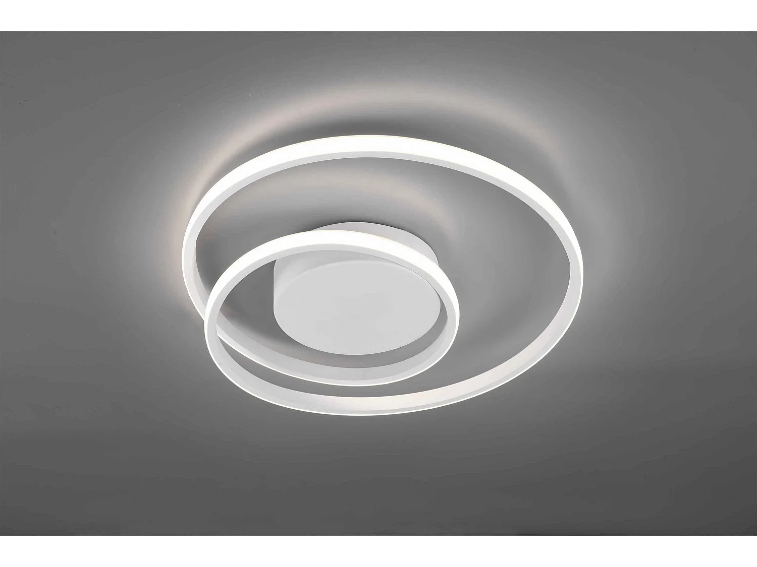 Plafoniera LED spirale, metallo, bianco, D 39 cm, Zibal