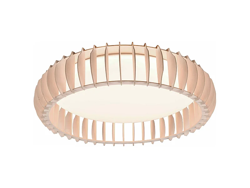 Plafoniera LED, struttura legno, D 60 cm, Monte
