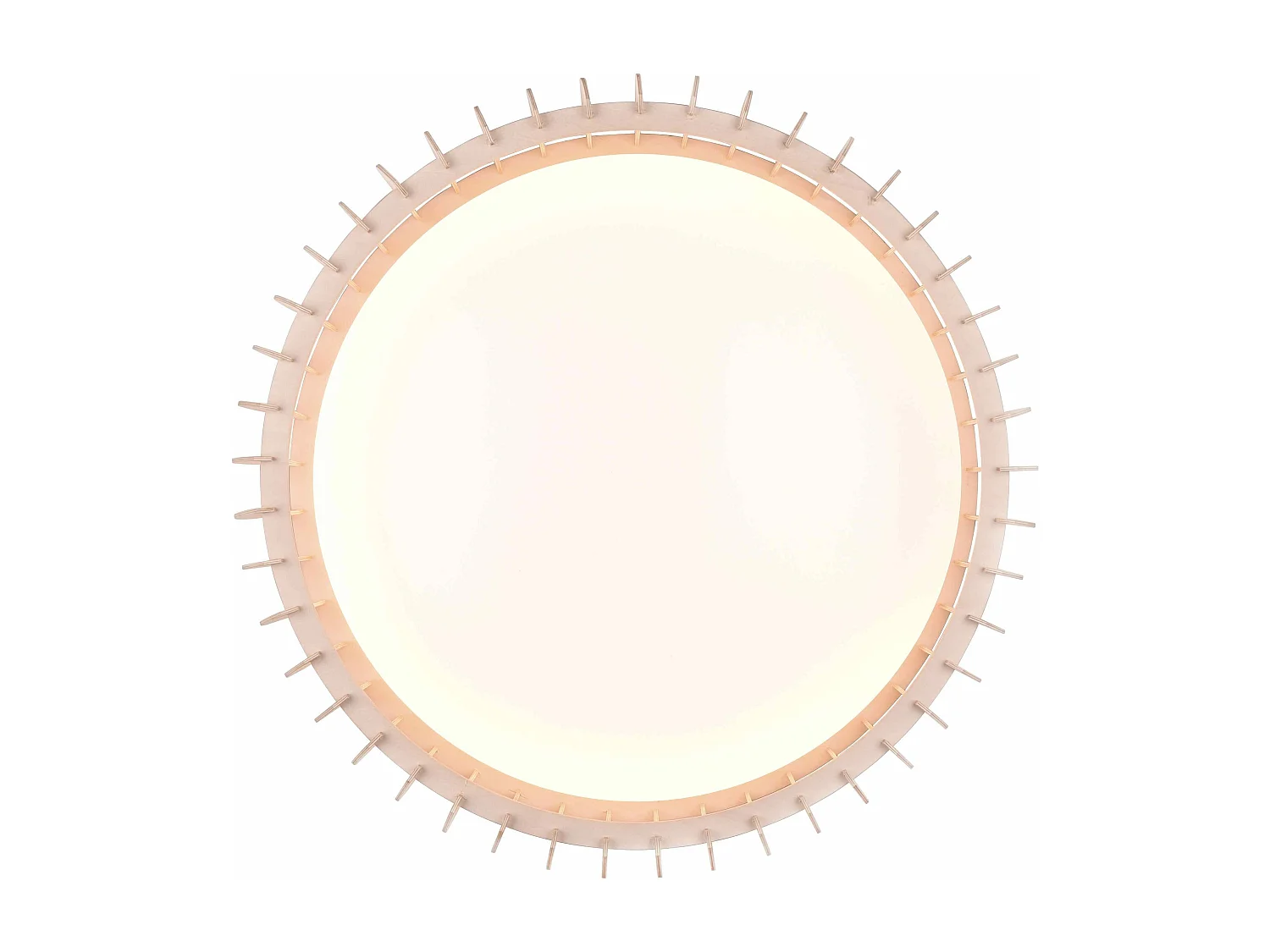 Plafoniera LED, struttura legno, D 60 cm, Monte