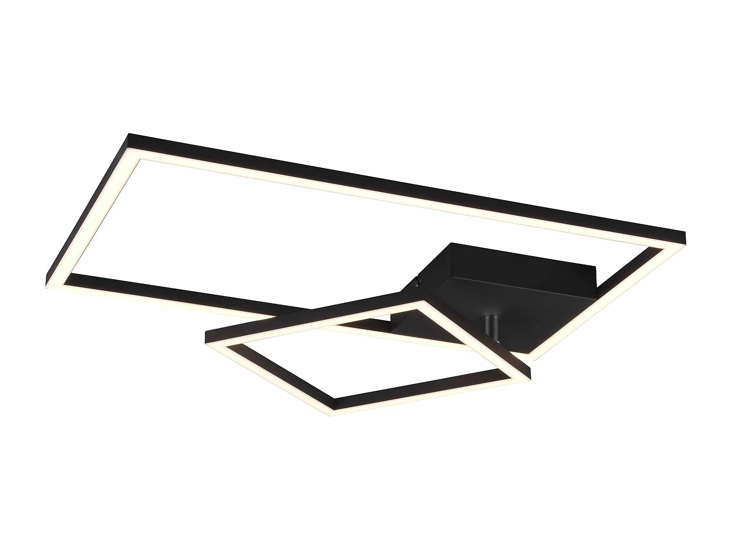 Plafoniera LED, metallo, nero, L 63 cm, Padella