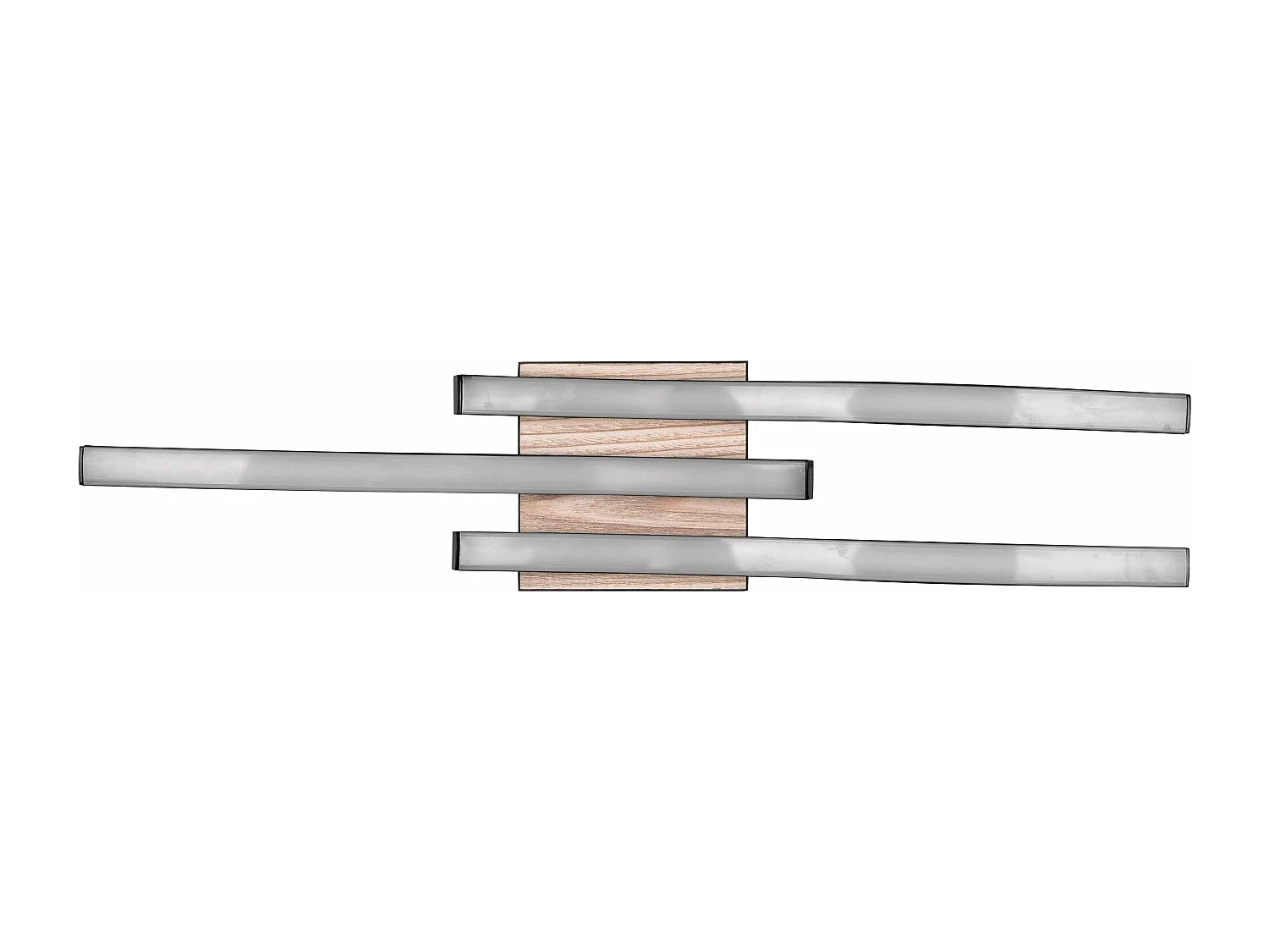 Plafoniera LED 3 bacchette, MDF, antracite, L 56 cm, Route