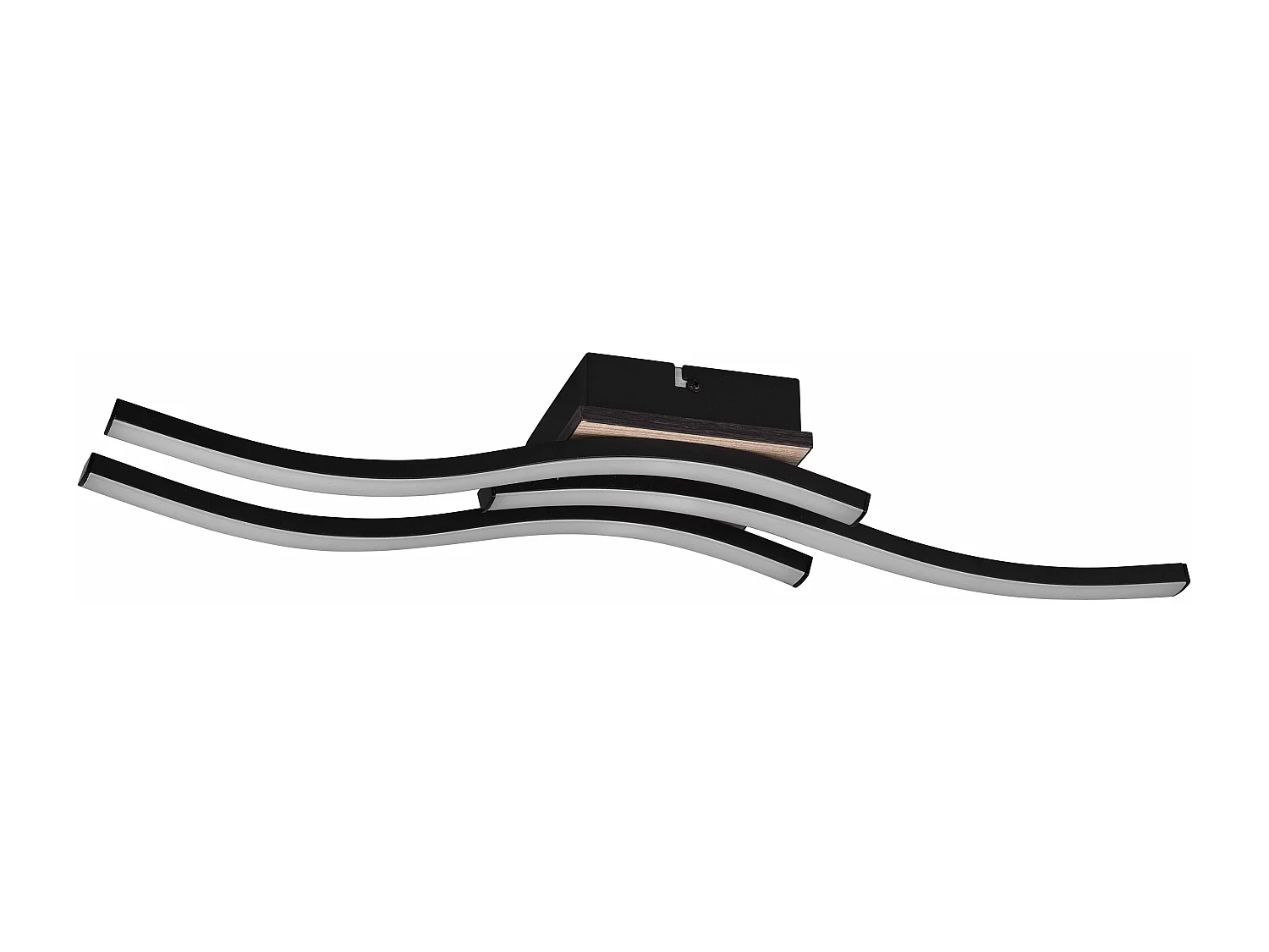 Plafoniera LED 3 bacchette, MDF, antracite, L 56 cm, Route