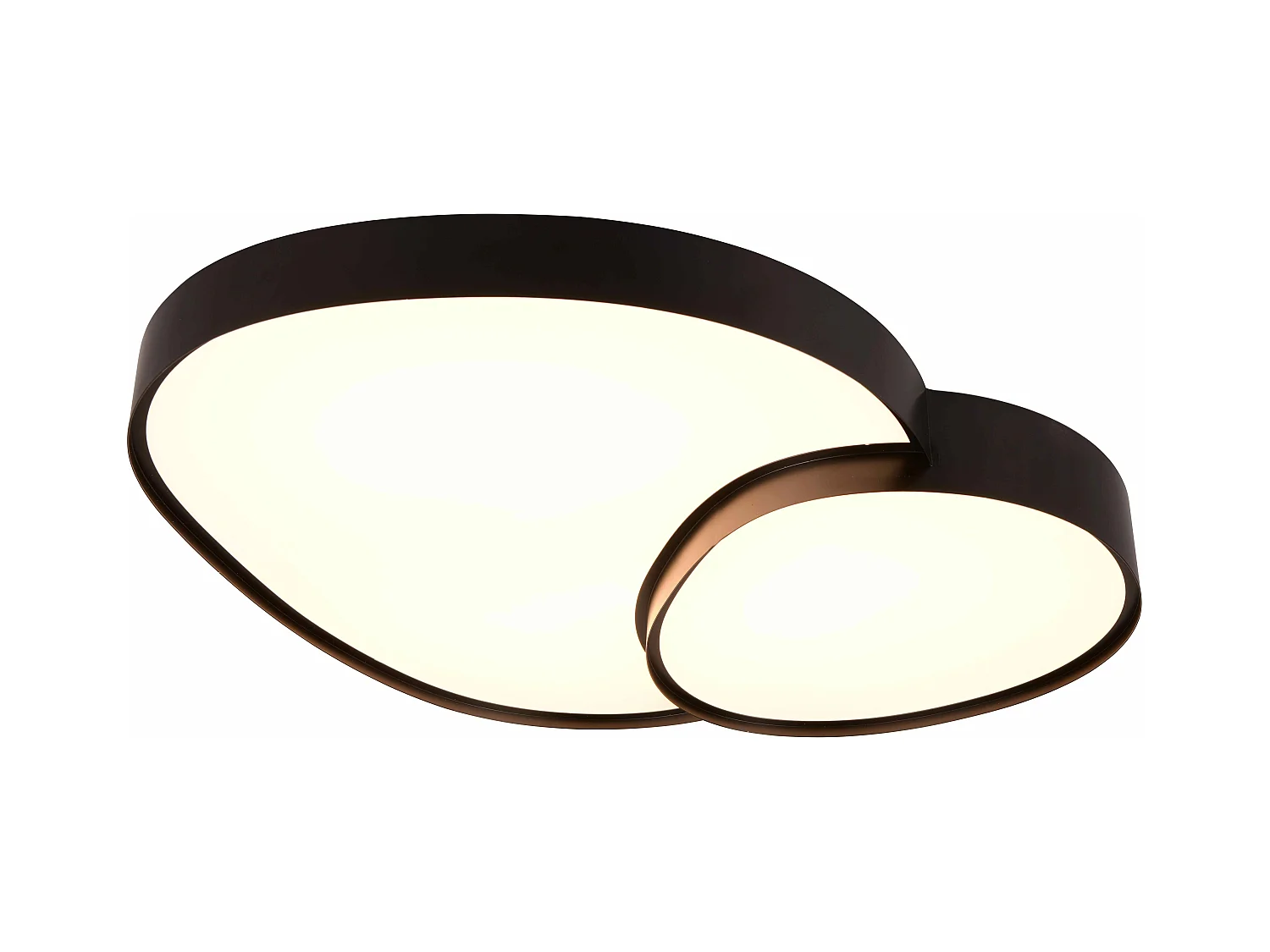 Plafoniera LED forma organica, metallo, nero, L 77 cm, Rise