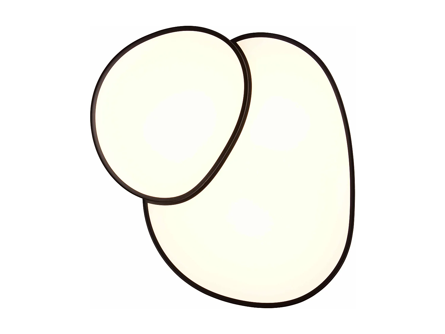 Plafoniera LED forma organica, metallo, nero, L 77 cm, Rise