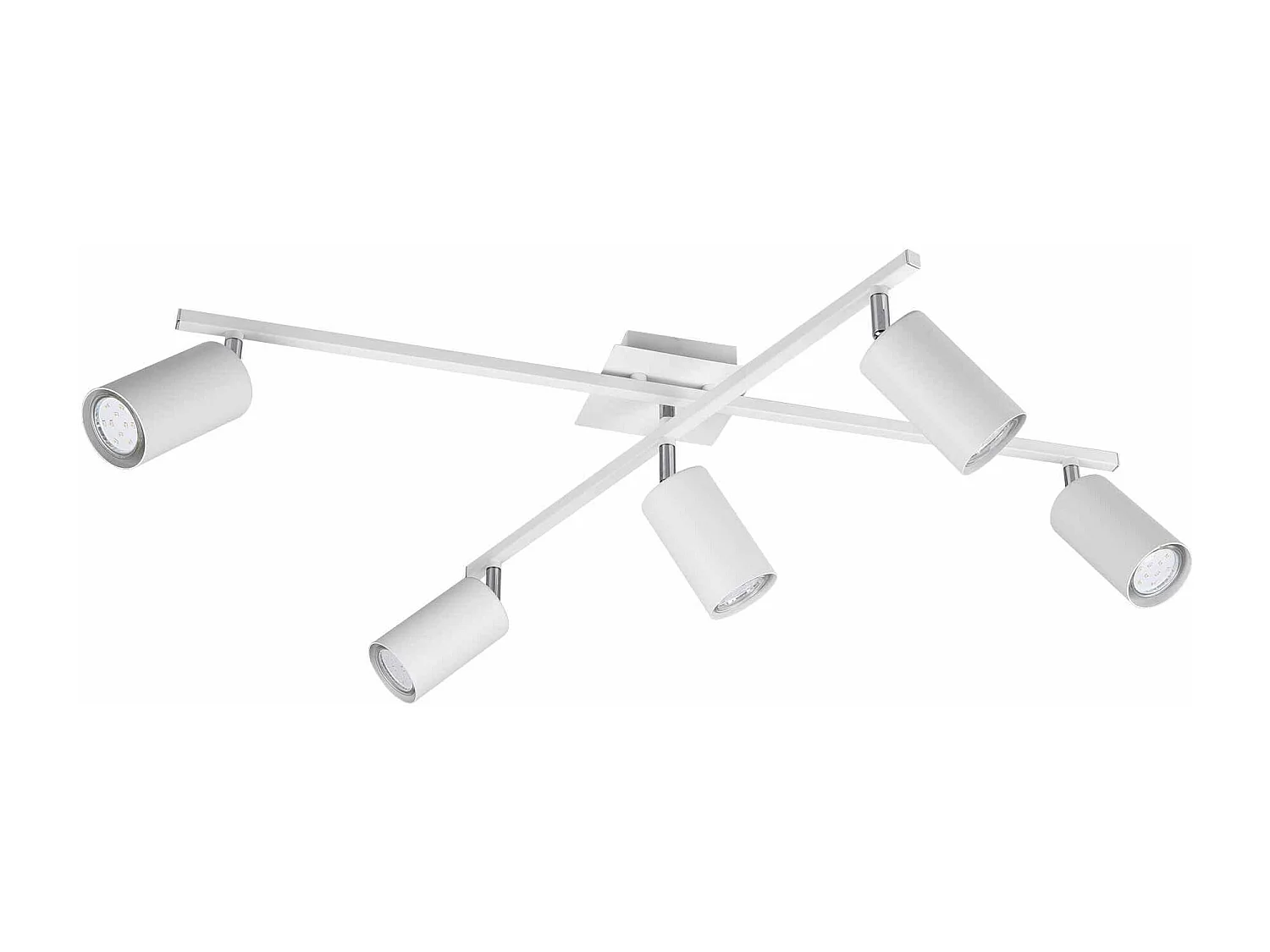 Plafoniera 2 barre orientabili, metallo, bianco, L 77 cm, Marley