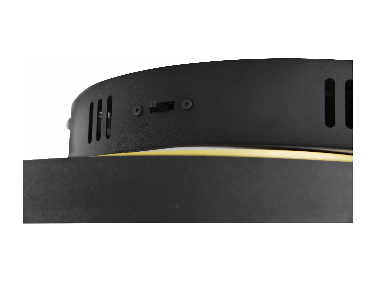 Plafoniera LED spirale, metallo, ottone e nero, D 50 cm, Caya