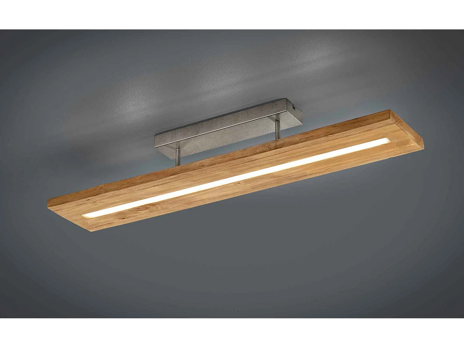 Plafoniera LED, legno, L 100 cm, Brad