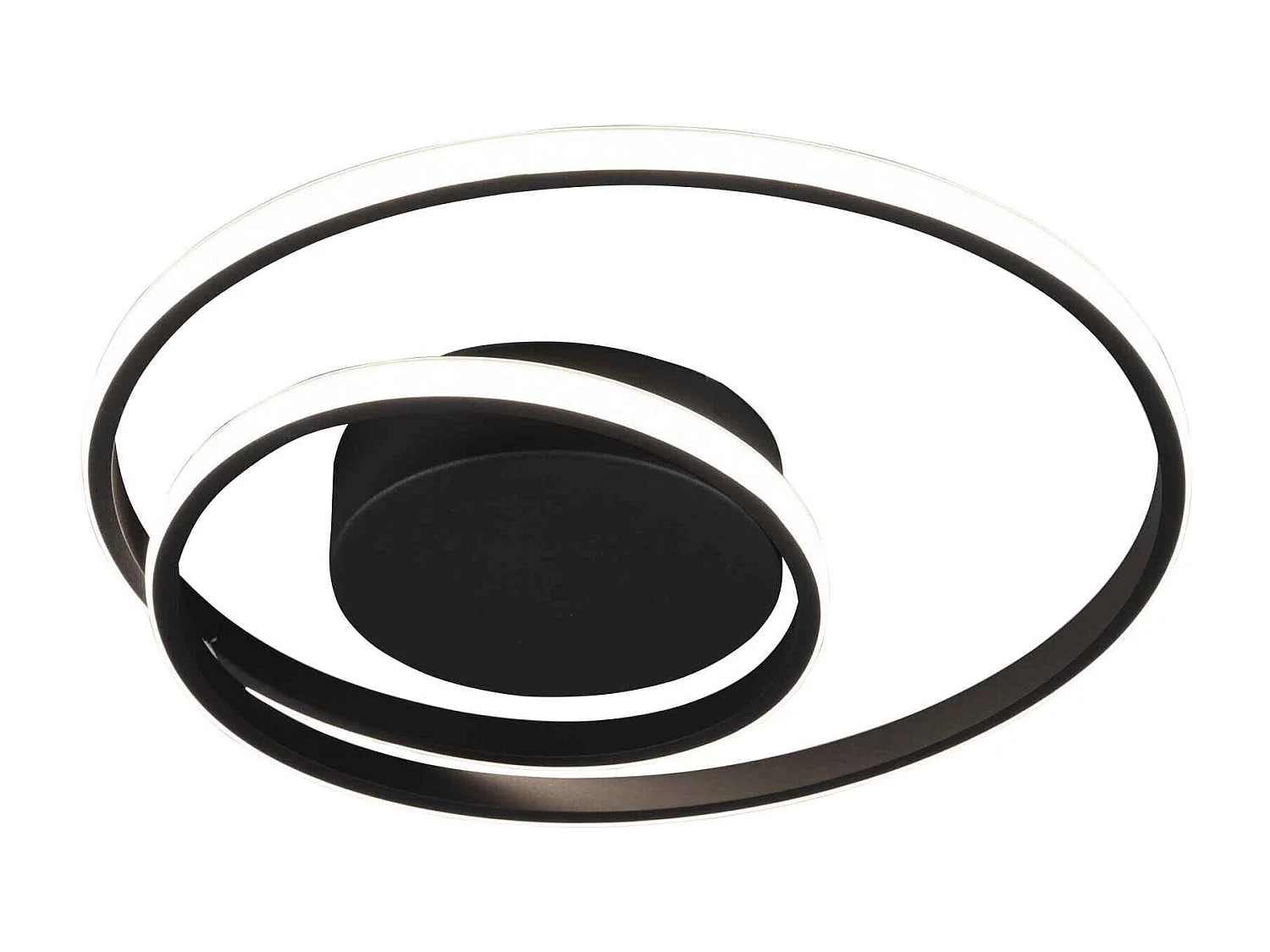 Plafoniera LED spirale, metallo, nero, D 39 cm, Zibal