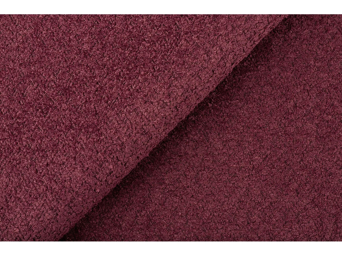 Canapé droit 3 places tissu bordeaux - FEBE
