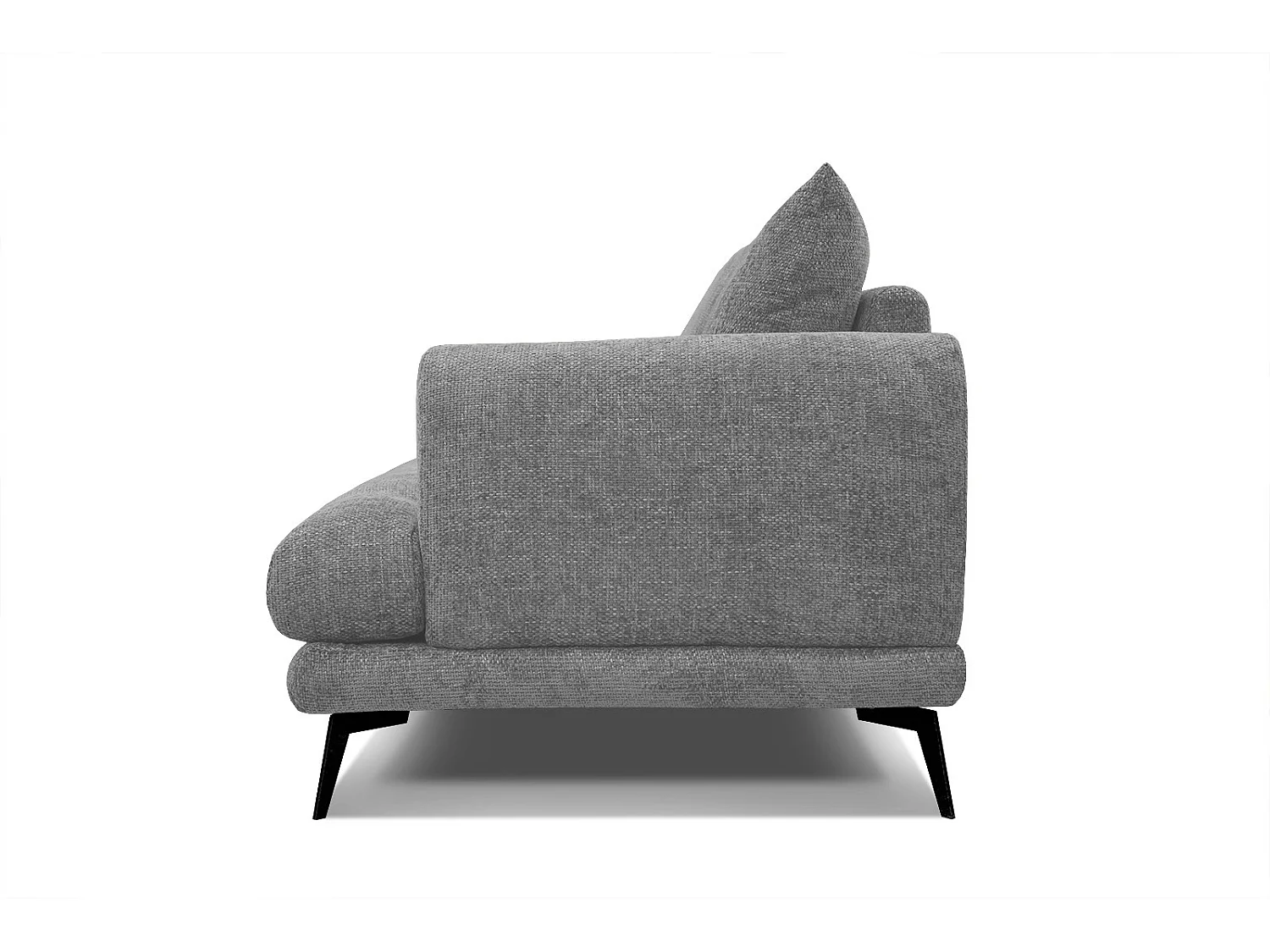 Canapé droit Adria 3 places tissu gris