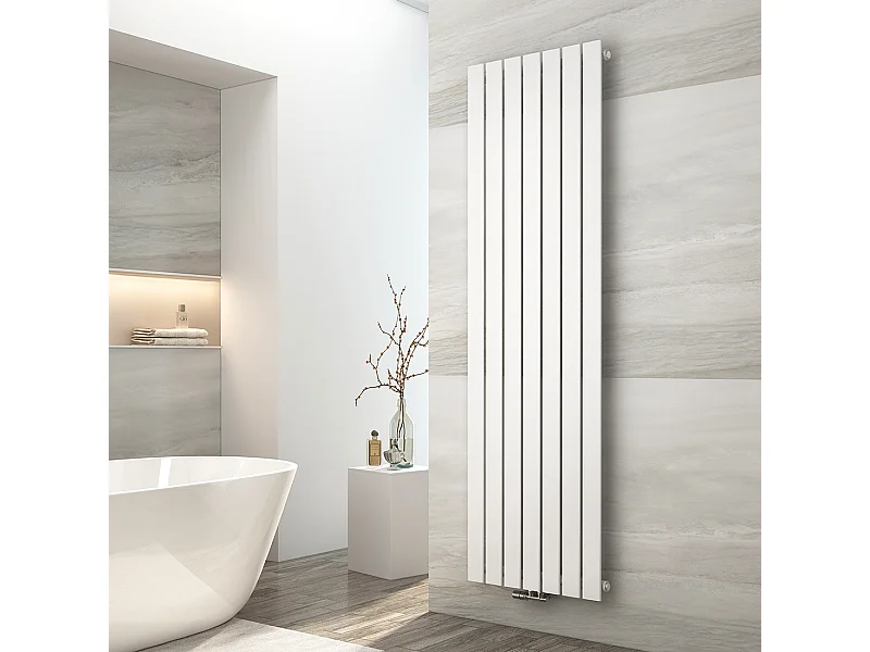 EMKE Radiator - Plat Design - Glanzend Wit - 180x54 cm - 1107 W - Kolomradiator Vertical - Verwarming voor Alle Ruimtes