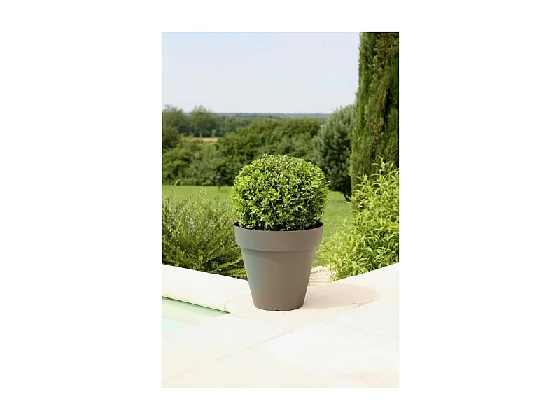 Pot de fleurs Soleilla - Rond Ø 60 x 53,6 cm - Gris pailleté