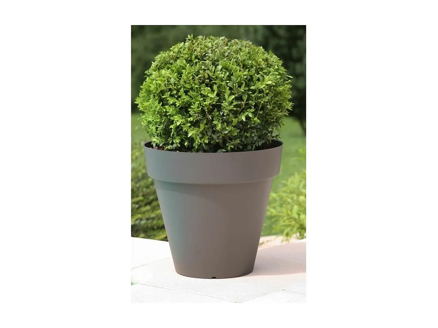 Pot de fleurs Soleilla - Rond Ø 60 x 53,6 cm - Gris pailleté