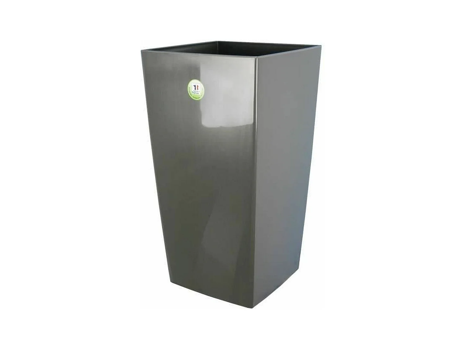 Pot de fleurs Nuance - Carré - 38 x 38 x 69 cm - Gris pailleté