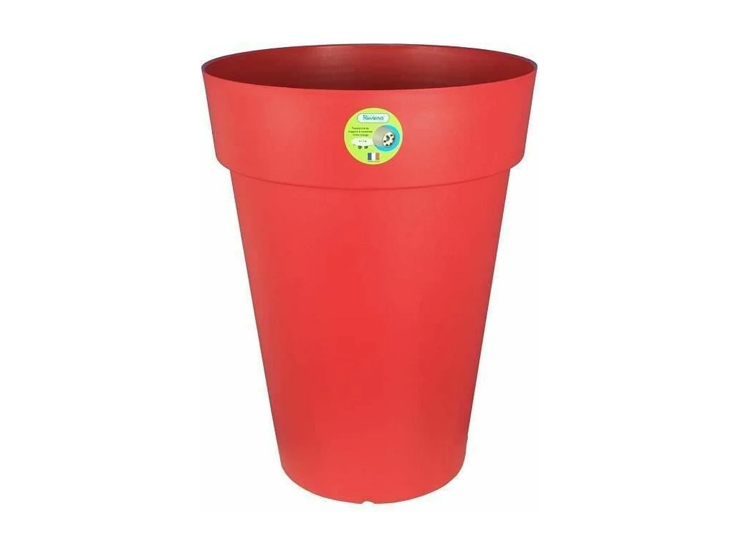 Pot de fleurs Soleilla - Rond Ø 50 x 66 cm - Rouge