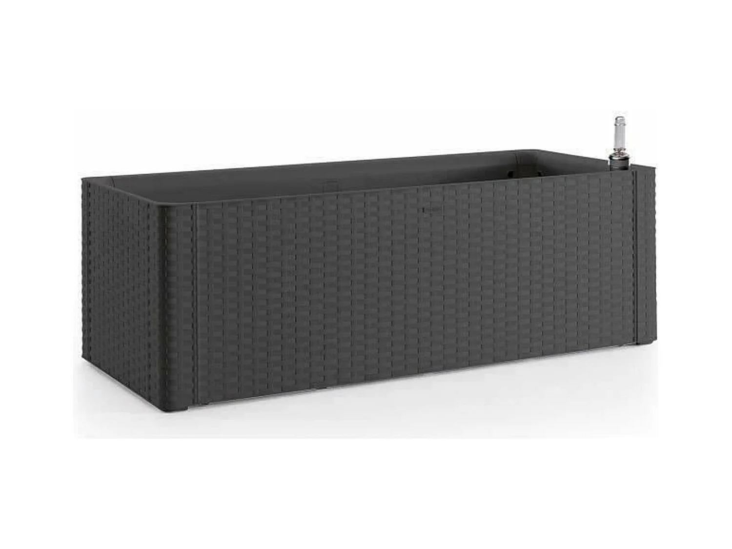 Bac à fleurs rectangulaire Natural Delux - 100 x 43x33 cm - 90 + 6,5L dans la réserve - Anthracite