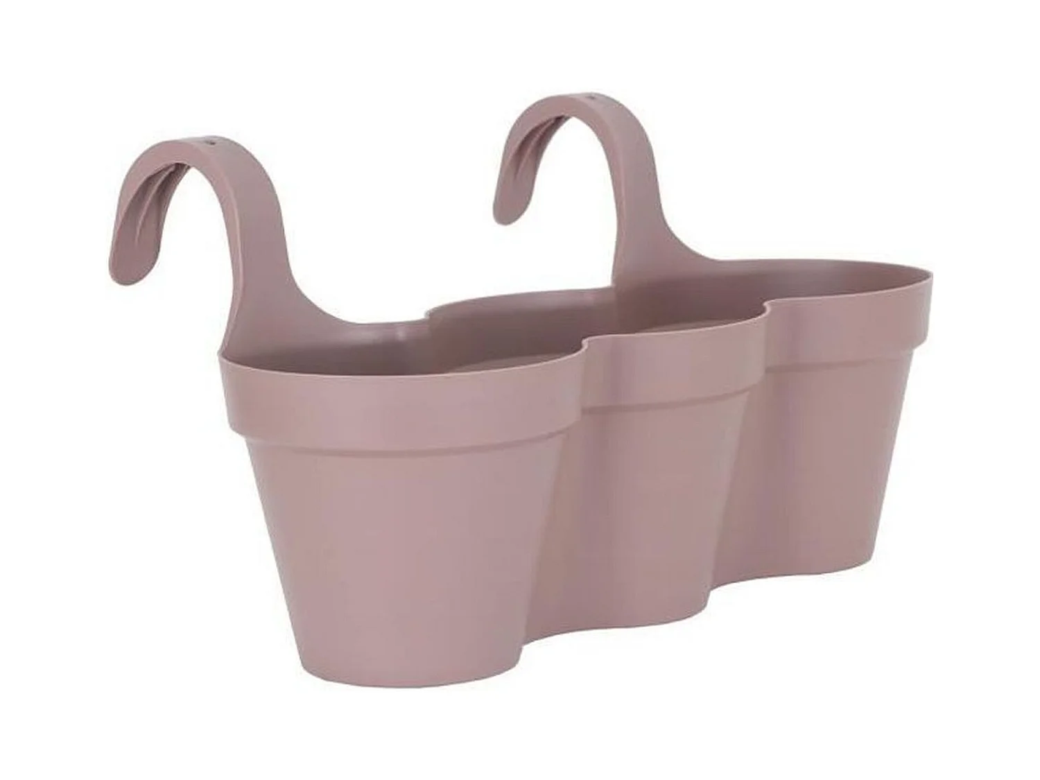 Pot de fleurs gris taupe pour balcon 30,5 x 54 x Hauteur 28 cm - 11 L