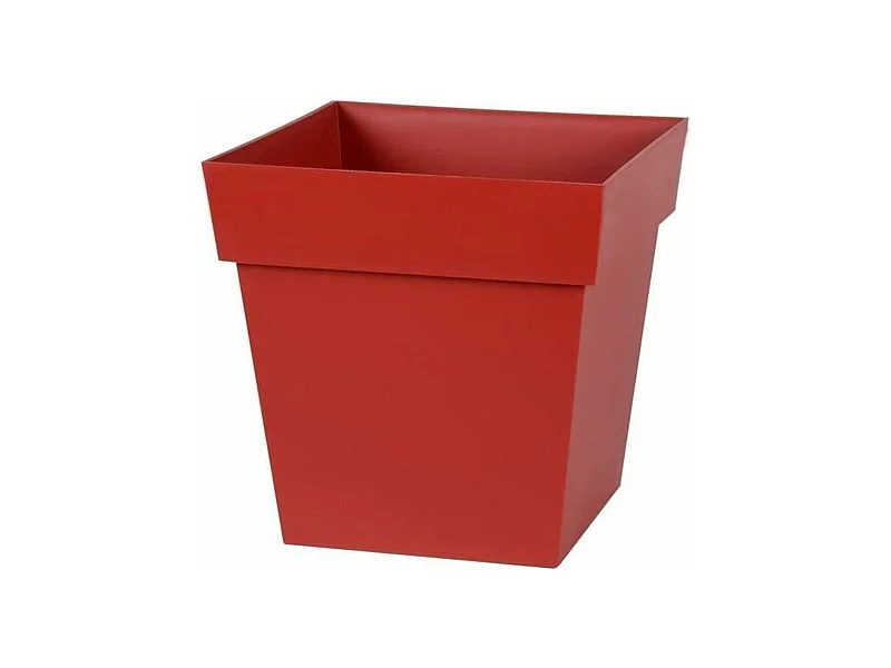 Pot de fleur carré - 32 x 32 x 32 cm - 22 L - Rouge rubis