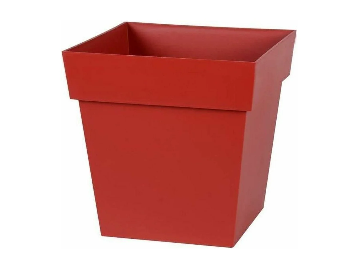 Pot de fleur carré - 32 x 32 x 32 cm - 22 L - Rouge rubis