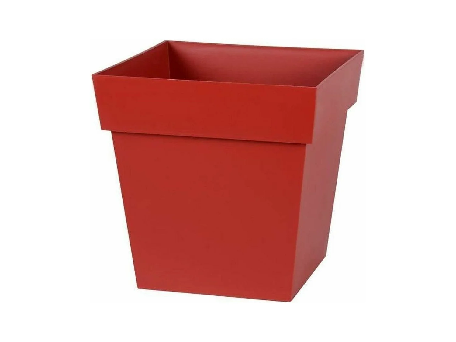 Pot de fleur carré - 32 x 32 x 32 cm - 22 L - Rouge rubis