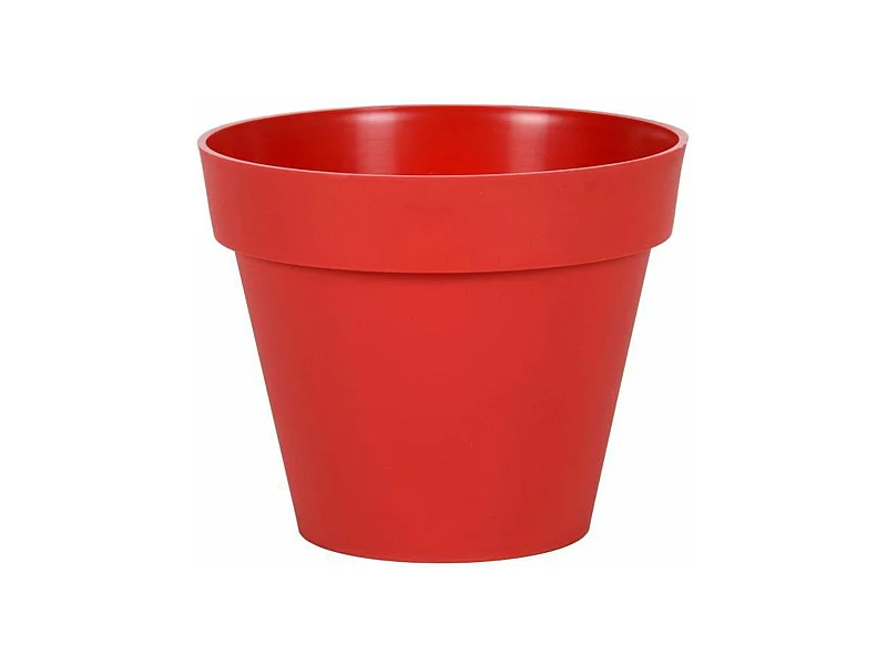 Pot de fleur rond Toscane Ø 30 x Hauteur 26 cm - 10 L - Rouge rubis