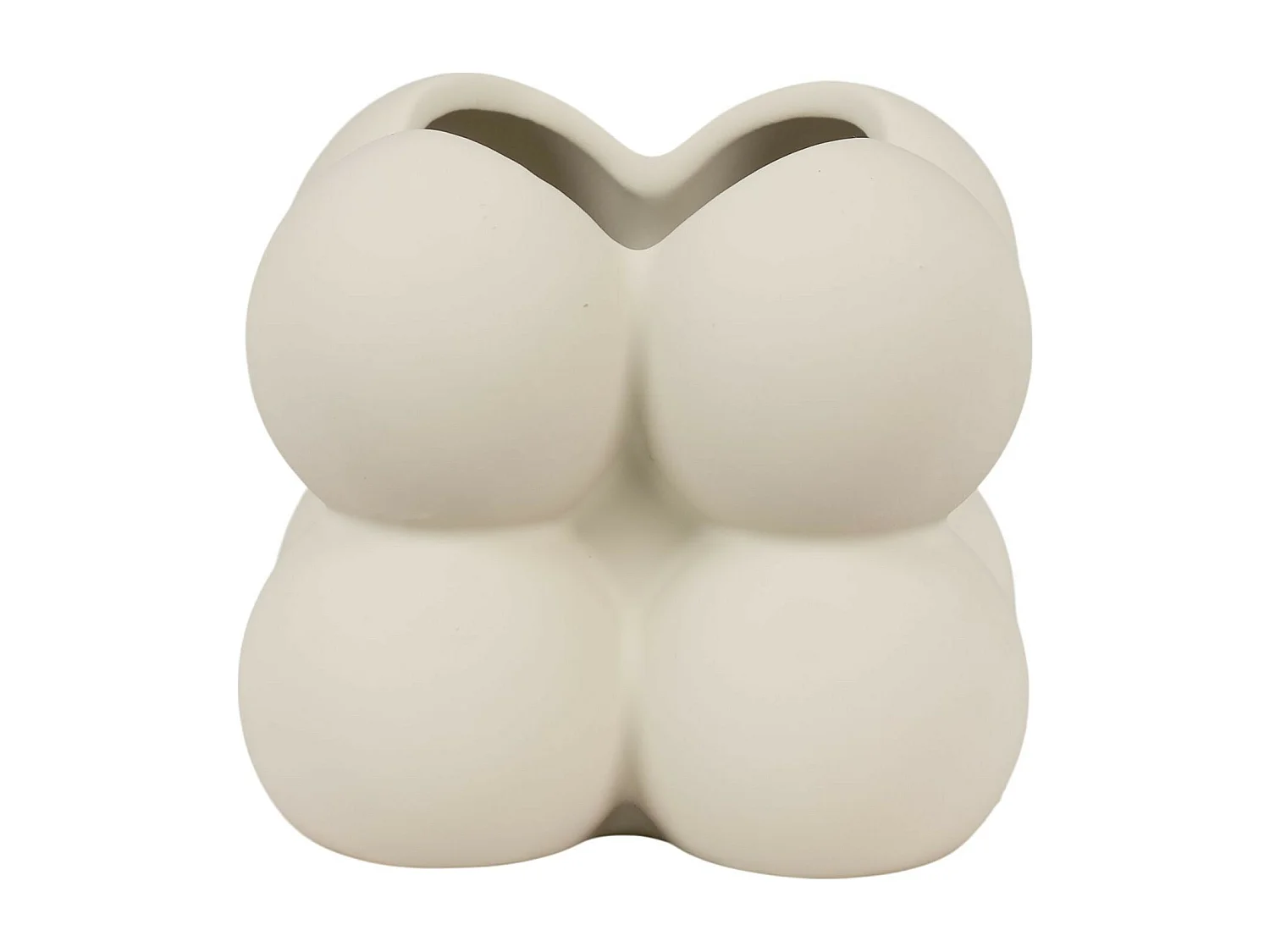 Pot de fleur gris en céramique 9 x 9 x 8 cm