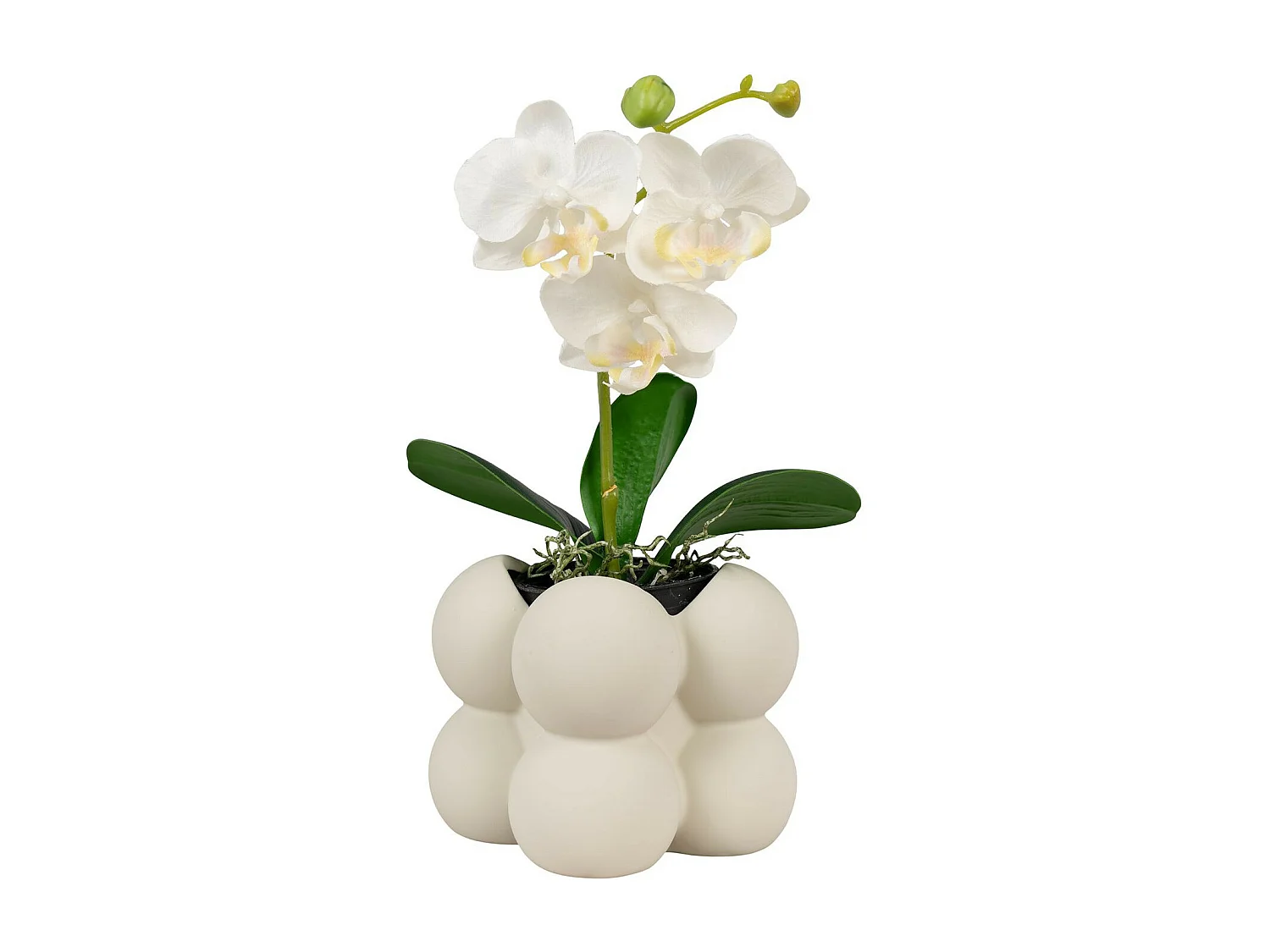 Pot de fleur gris en céramique 9 x 9 x 8 cm